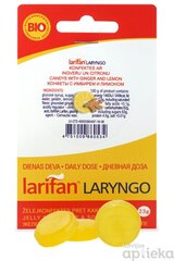 Larifan želejas konfektes Laryngo ar ingveru, citronu 23g cena un informācija | Vitamīni, preparāti, uztura bagātinātāji labsajūtai | 220.lv