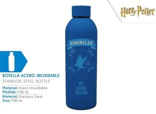 Harry Potter Ravenclaw nerūsējošā tērauda pudele 700 ml cena un informācija | Datorspēļu suvenīri | 220.lv