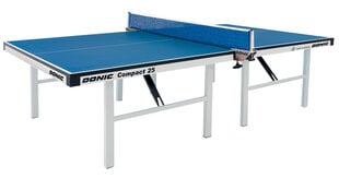 Tennis table indoor 25mm DONIC Compact 25 ITTF Blue цена и информация | Теннисные столы и чехлы | 220.lv