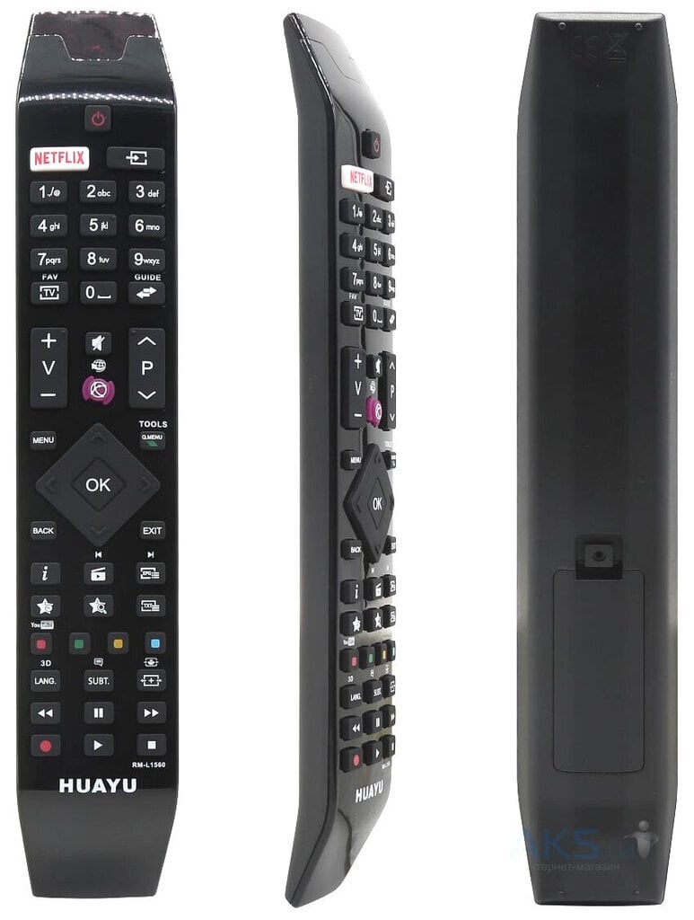 HUAYU RM-L1560 universāla tālvadības pults Vestel, Telefunken Smart LED TV cena un informācija | Televizoru un Smart TV aksesuāri | 220.lv