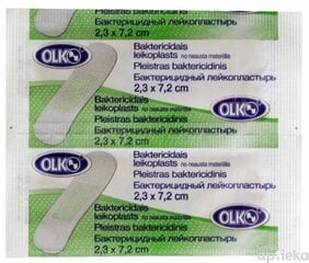 Plāksteris baktericīds Olko 2.3x7.2cm N1x2 cena un informācija | Pirmā palīdzība | 220.lv