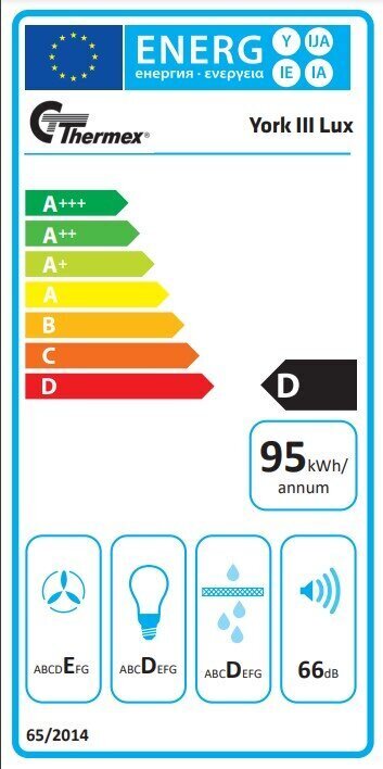 Thermex York III Lux cena un informācija | Tvaika nosūcēji | 220.lv