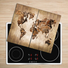 Tulup griešanas dēlis, Pasaules kartes koksne, 2x30x52 cm цена и информация | Pазделочные доски | 220.lv