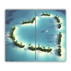Tulup griešanas dēlis, Sirds formas sala, 2x30x52 cm cena un informācija | Griešanas dēlīši | 220.lv