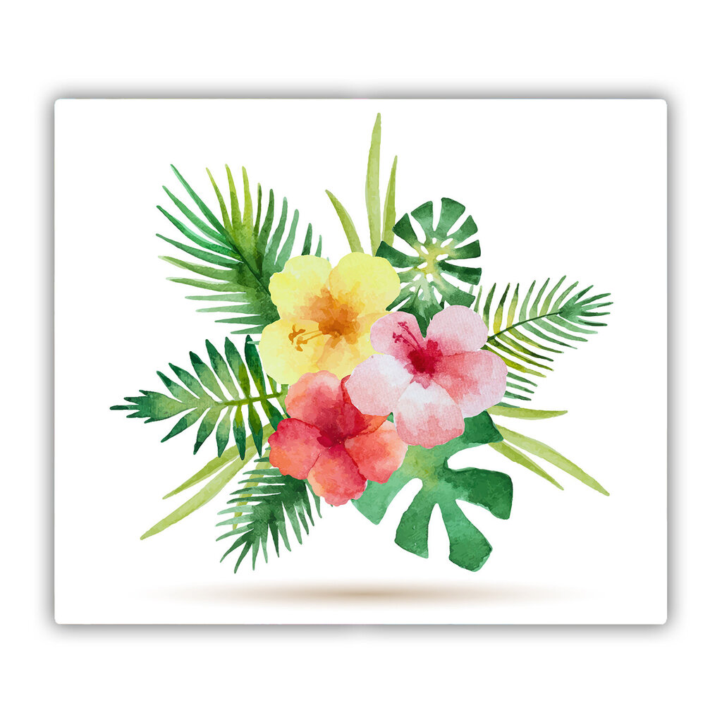 Tulup Griešanas dēlis, Havaju ziedi, 60x52 cm cena un informācija | Griešanas dēlīši | 220.lv