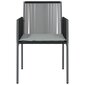 vidaXL dārza krēsli ar matračiem, 4 gab., 54x60,5x83,5 cm, PE cena un informācija | Dārza krēsli | 220.lv