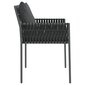 vidaXL dārza krēsli ar matračiem, 4 gab., 54x61x83 cm, PE rotangpalma cena un informācija | Dārza krēsli | 220.lv