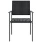 vidaXL dārza krēsli, 4 gab., 54x62,5x89 cm, PE rotangpalma, melni цена и информация | Dārza krēsli | 220.lv