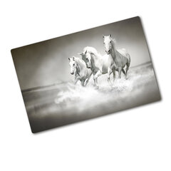 Tulup Griešanas dēlis, Balti zirgi, 80x52 cm цена и информация | Pазделочные доски | 220.lv