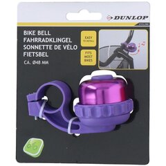 Велосипедный звонок Dunlop 48 мм, фиолетовый цена и информация | Звонки, сигналы на велосипед | 220.lv