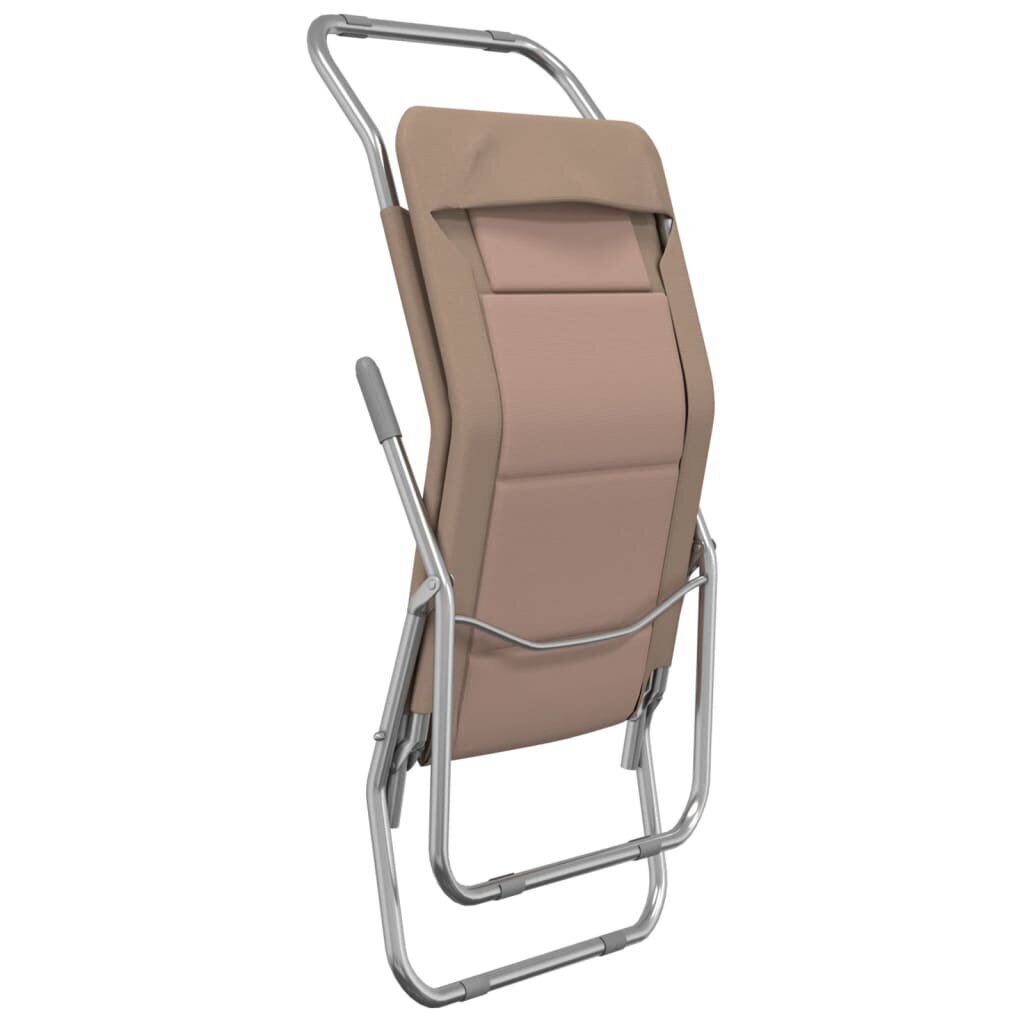 Sauļošanās krēsli vidaXL, 2 gab., brūns cena un informācija | Sauļošanās krēsli | 220.lv