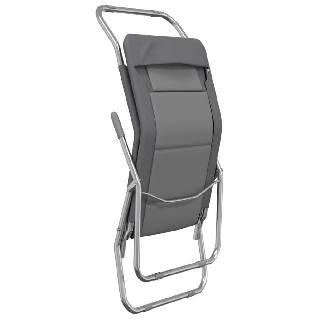 Sauļošanās krēsli vidaXL, 2 gab., pelēks cena un informācija | Sauļošanās krēsli | 220.lv