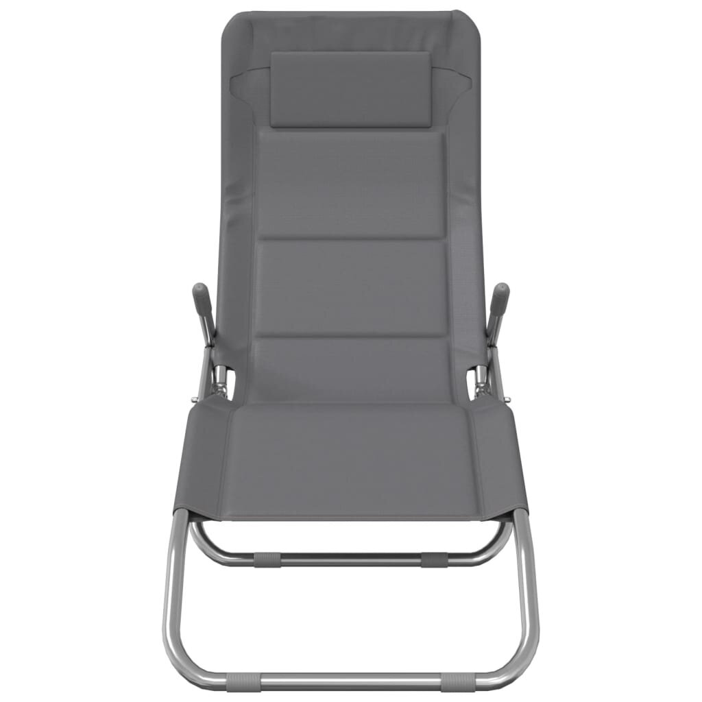 Sauļošanās krēsli vidaXL, 2 gab., pelēks cena un informācija | Sauļošanās krēsli | 220.lv
