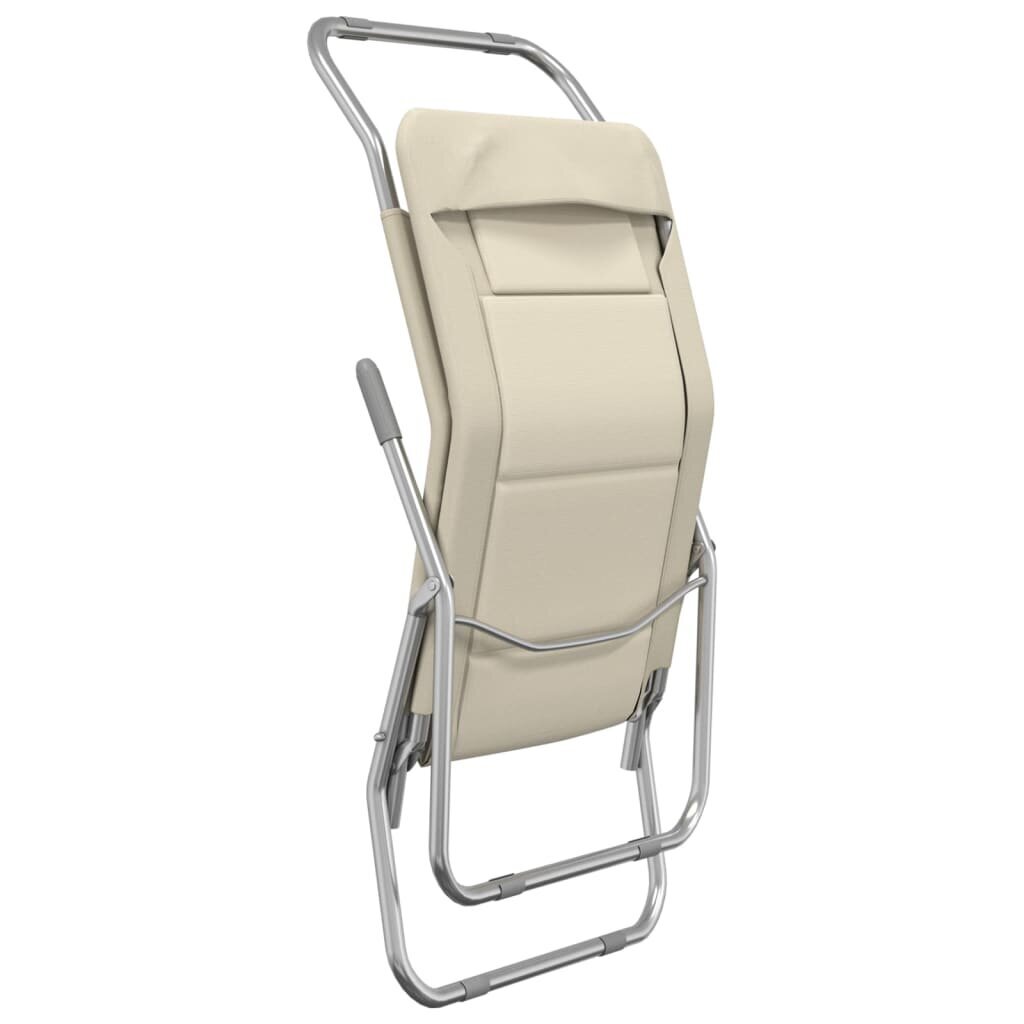 Sauļošanās krēsli vidaXL, 2 gab., bēšs cena un informācija | Sauļošanās krēsli | 220.lv
