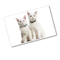 Tulup Griešanas dēlis, Balti kaķi, 80x52 cm cena un informācija | Griešanas dēlīši | 220.lv