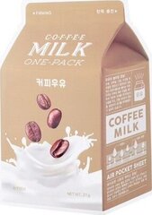 Nostiprinoša sejas maska Apieu Milk One-pack Coffee, 20 g cena un informācija | Sejas maskas, acu maskas | 220.lv