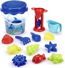 Smilšu un ūdens rotaļlietu komplekts Ecoiffier spainītī cena un informācija | Smilšu kastes, smiltis | 220.lv