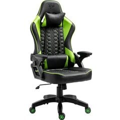 Grozāmais spēļu krēsls, Feyton, Kraken krēsli, melns un zaļš цена и информация | Офисные кресла | 220.lv