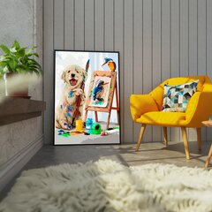Картина по номерам "Пес художник" Oh Art! 40x50 см цена и информация | Живопись по номерам | 220.lv
