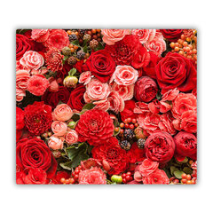 Tulup Griešanas dēlis, Sarkanie ziedi, 60x52 cm cena un informācija | Griešanas dēlīši | 220.lv