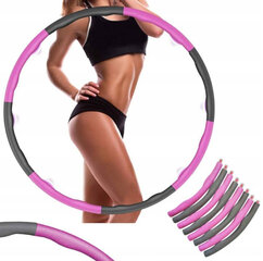 Salokāms hula hoop ar masāžas cilpiņām 1kg цена и информация | Обручи, гимнастические палки | 220.lv