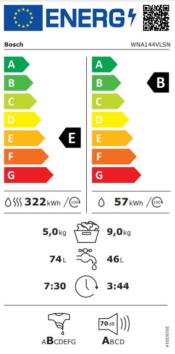 Bosch WNA144VLSN цена и информация | Veļas mašīnas | 220.lv