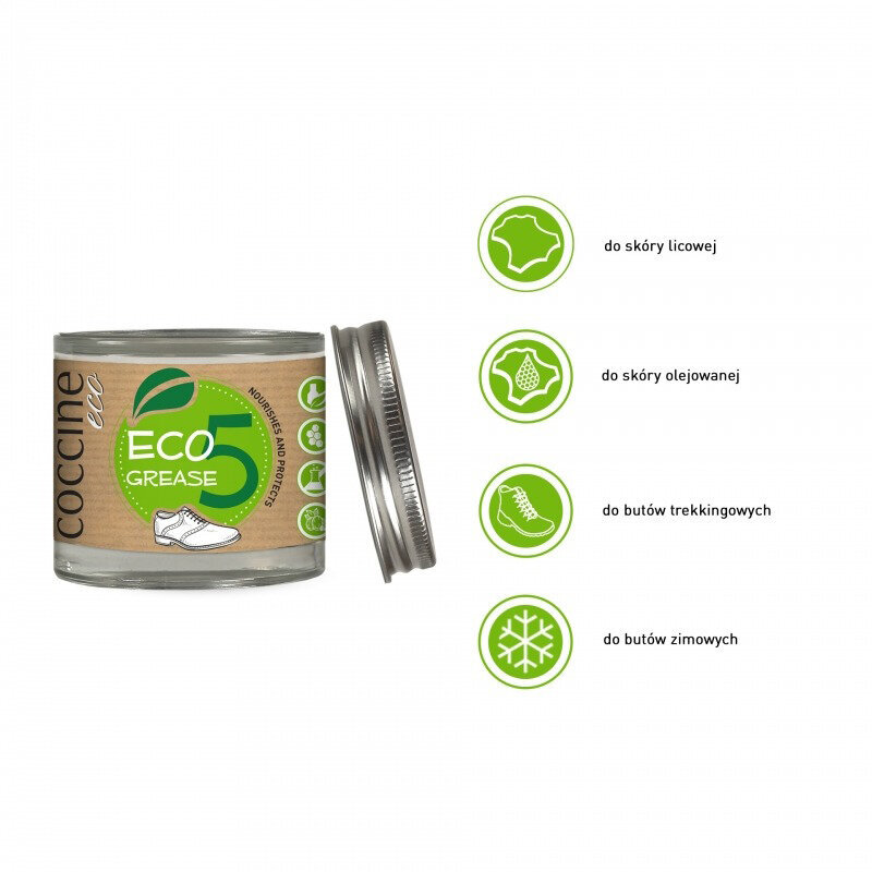 Ekoloģiskā apavu smērviela - Coccine Eco Grease 5 (neitrāla), 100 ml cena un informācija | Līdzekļi apģērbu un apavu kopšanai | 220.lv