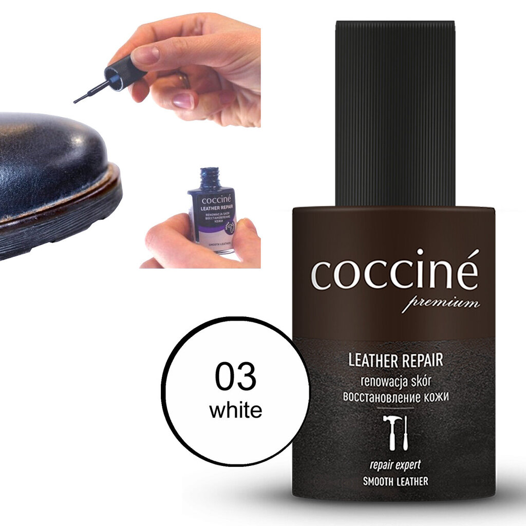 Krāsu korektors dabīgai un mākslīgai ādai — Coccine Leather Repair, 10 ml cena un informācija | Līdzekļi apģērbu un apavu kopšanai | 220.lv