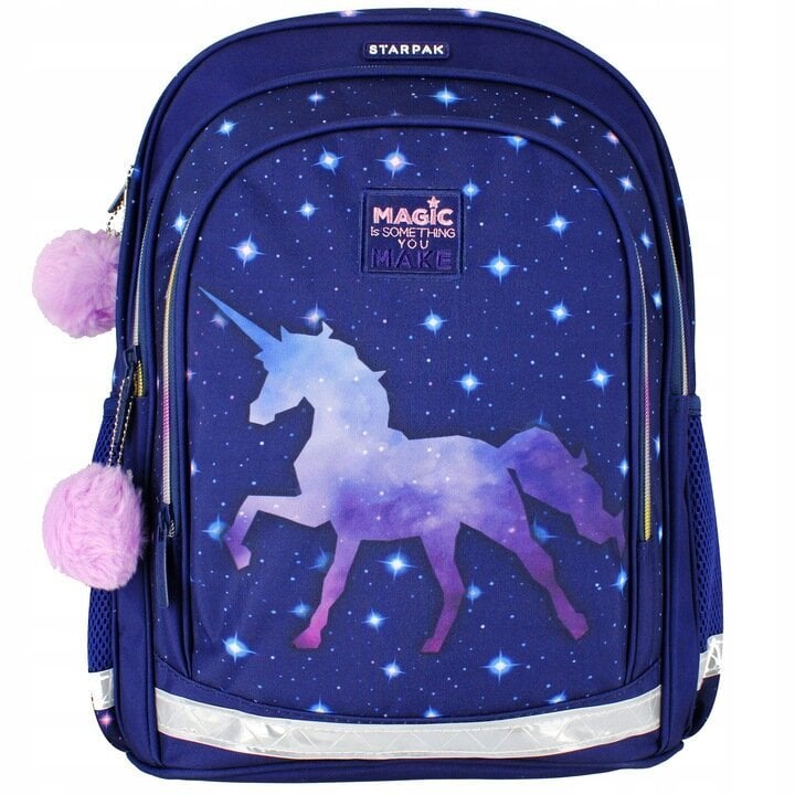 Skolas mugursoma Starpak Unicorn Galaxy 506125, 41x30x20 cm цена и информация | Skolas somas | 220.lv