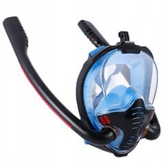 Niršanas maska ​​ar divām tūbiņām, S/M, melna cena un informācija | Niršanas maskas | 220.lv