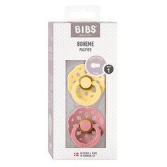 Пустышки Bibs Boheme 2 шт. 0-6 мес. (Pale Butter/ Dusty Pink) цена и информация | Соски на бутылочку | 220.lv