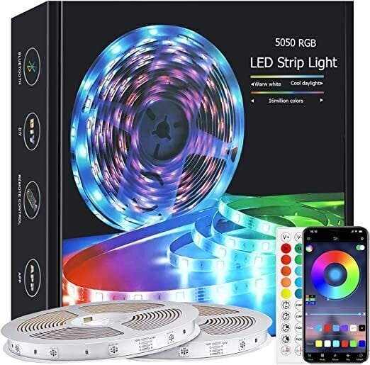 Viedā LED lente 5050 RGB Bluetooth, 15 m cena un informācija | LED lentes | 220.lv