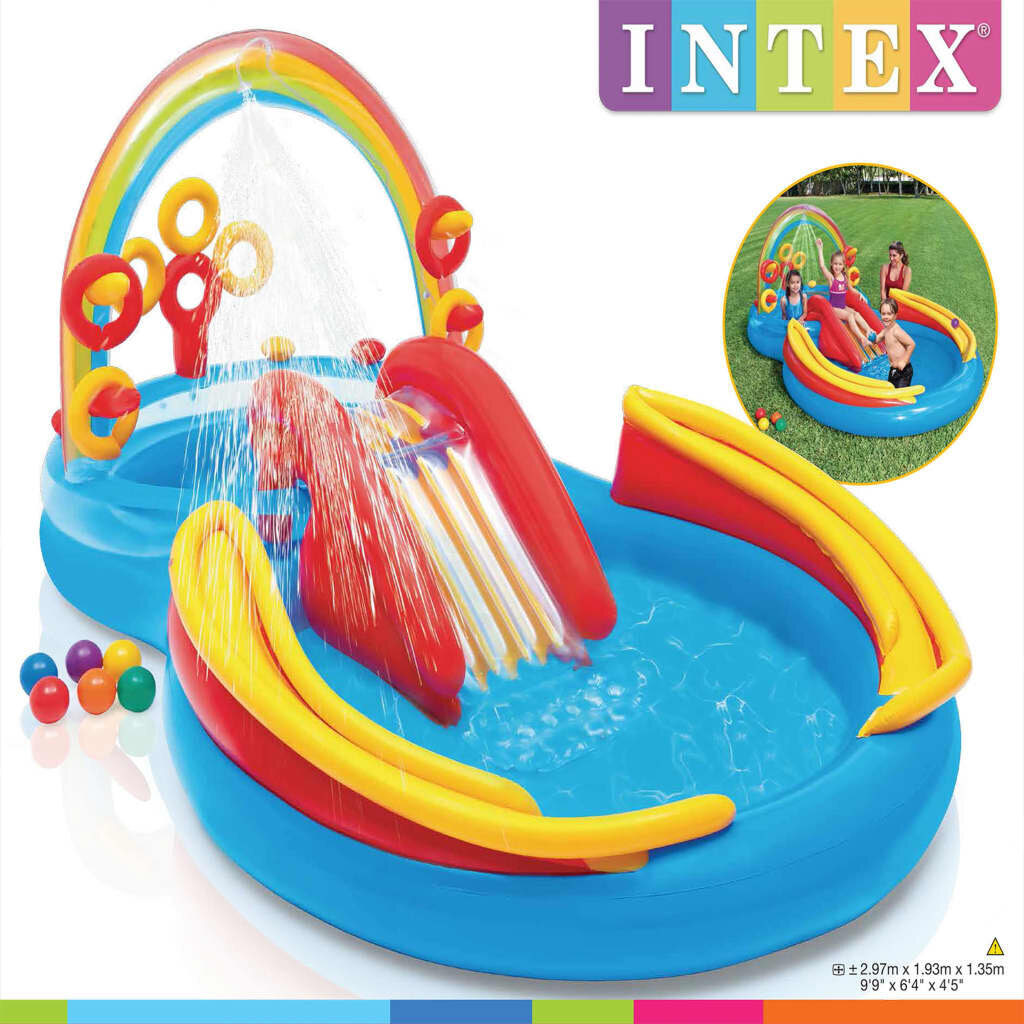 Intex baseins Rainbow Ring Play Center, 297x193 x135 cm, 57453NP цена и информация | Baseini | 220.lv