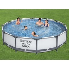 Каркасный бассейн Bestway Steel Pro MAX 366x76 см, с фильтром цена и информация | Бассейны | 220.lv