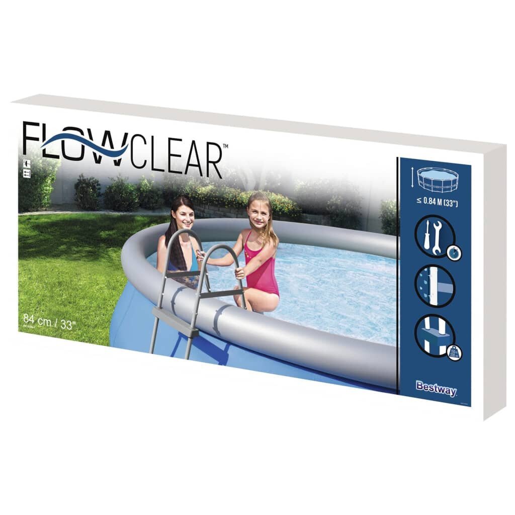 Bestway baseina kāpnes Flowclear, 2 pakāpieni, 84 cm cena un informācija | Baseinu piederumi | 220.lv