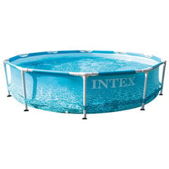 Intex baseins Beachside ar metāla rāmi, 305x76 cm цена и информация | Бассейны | 220.lv