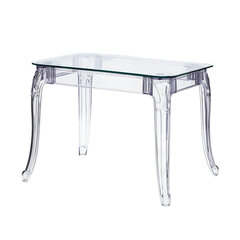 Ghosts galds 80x120cm caurspīdīgs glamūrs cena un informācija | Virtuves galdi, ēdamgaldi | 220.lv