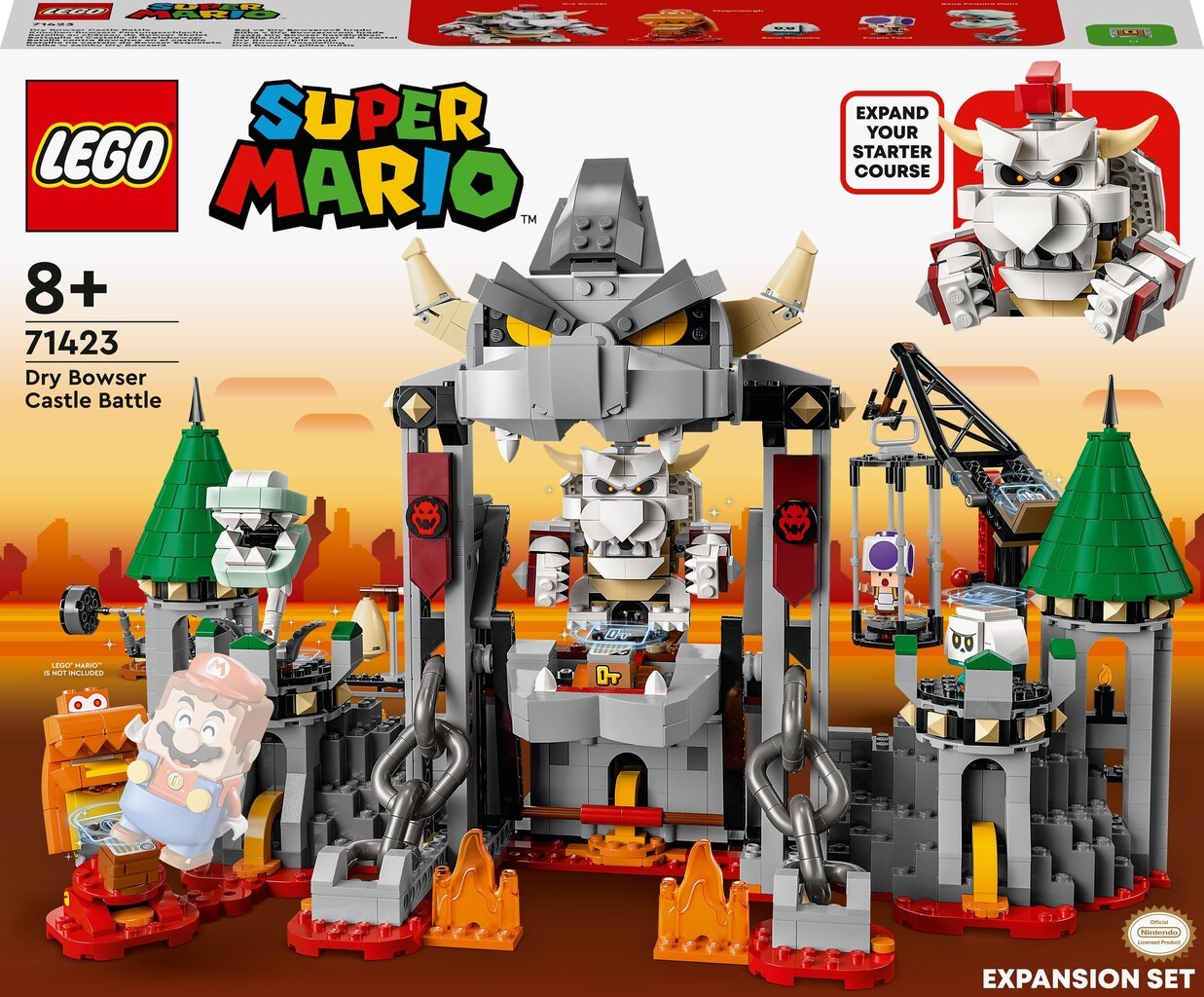 71423 LEGO® Super Mario Dry Bowser pils kaujas papildu komplekts цена и информация | Konstruktori | 220.lv