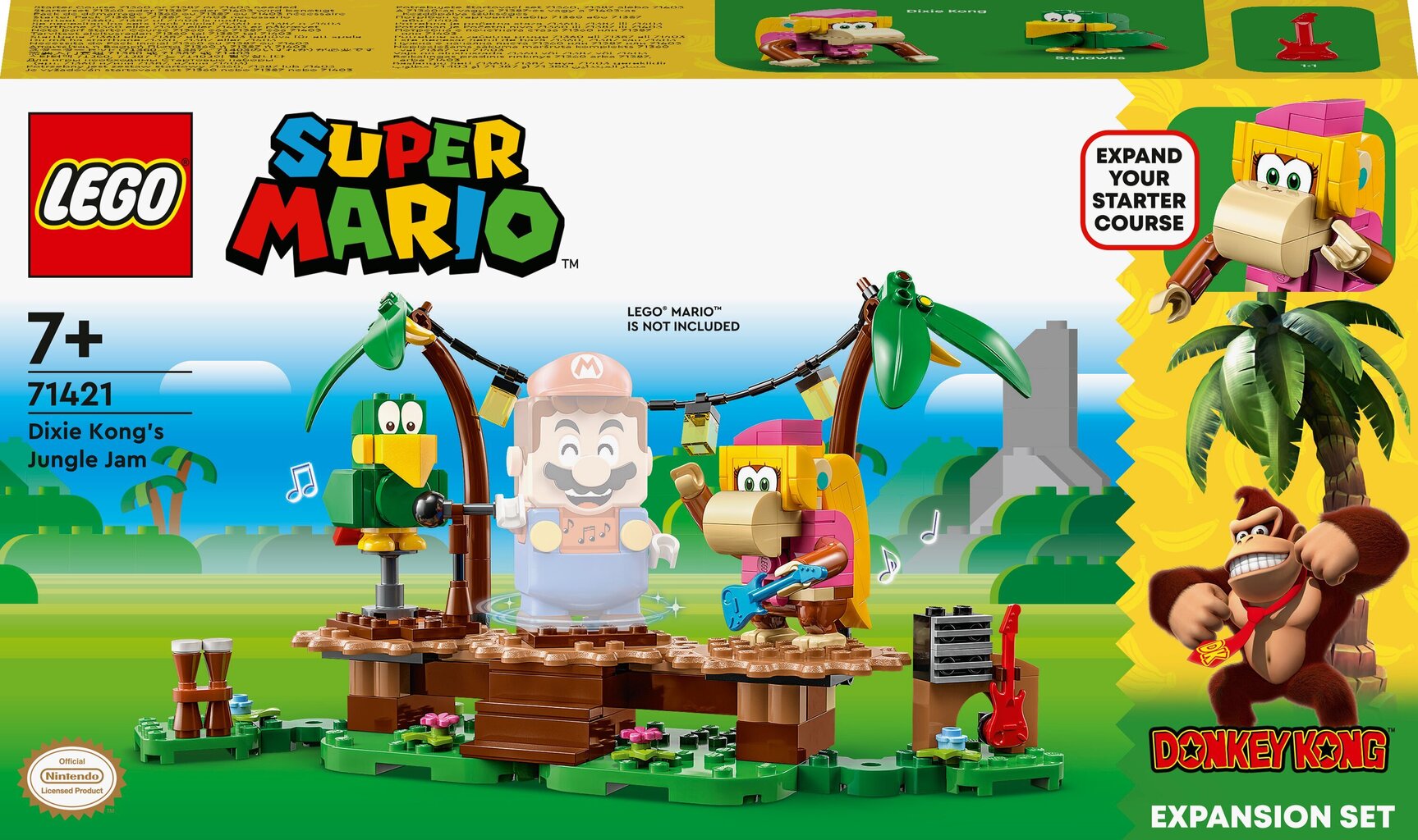 71421 LEGO® Super Mario Kong Dixie džungļu izklaides papildus komplekts cena un informācija | Konstruktori | 220.lv