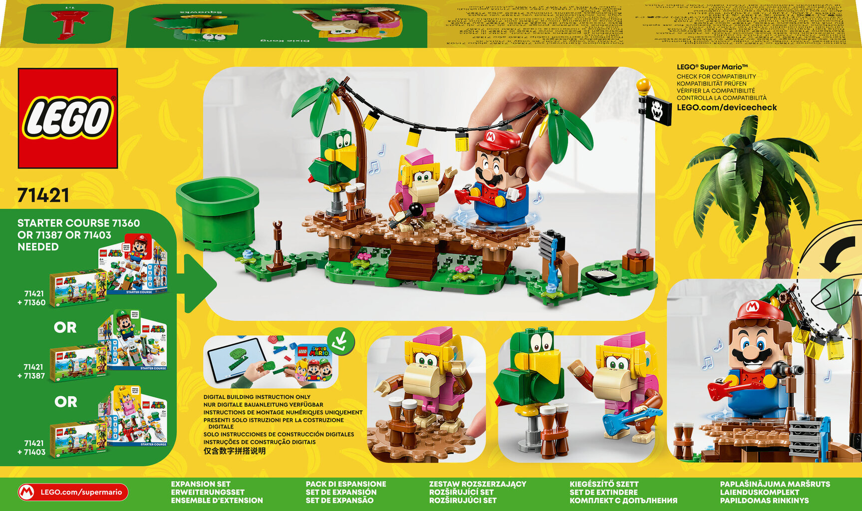 71421 LEGO® Super Mario Kong Dixie džungļu izklaides papildus komplekts цена и информация | Konstruktori | 220.lv