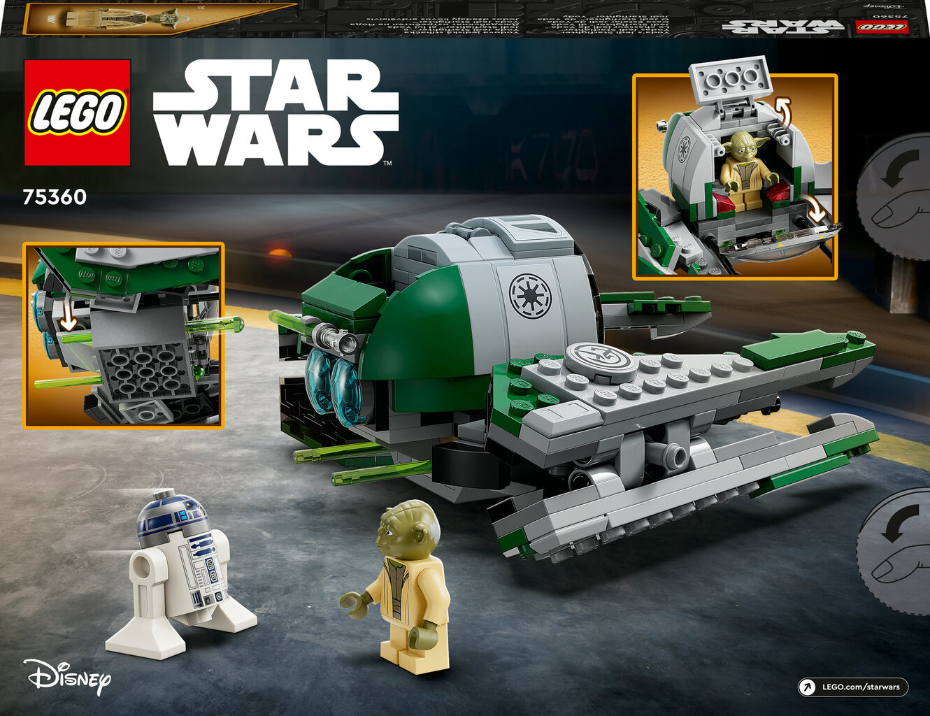 75360 LEGO® Star Wars Jodas Džedi kaujas kuģis цена и информация | Konstruktori | 220.lv