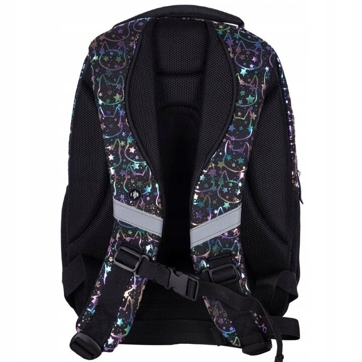 Skolas mugursoma Hash Holo Neon Kitty AB330 502022119, 20 l, 39x28x15 cm цена и информация | Skolas somas | 220.lv