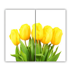 Tulup Griešanas dēlis, Dzeltenas tulpes, 2x30x52 cm cena un informācija | Griešanas dēlīši | 220.lv