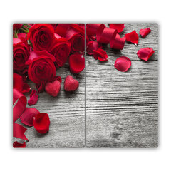 Tulup Griešanas dēlis, Sarkanās rozes, 2x30x52 cm cena un informācija | Griešanas dēlīši | 220.lv