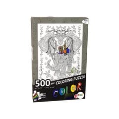 Colours Puzzle 500 Elephant cena un informācija | Puzles, 3D puzles | 220.lv