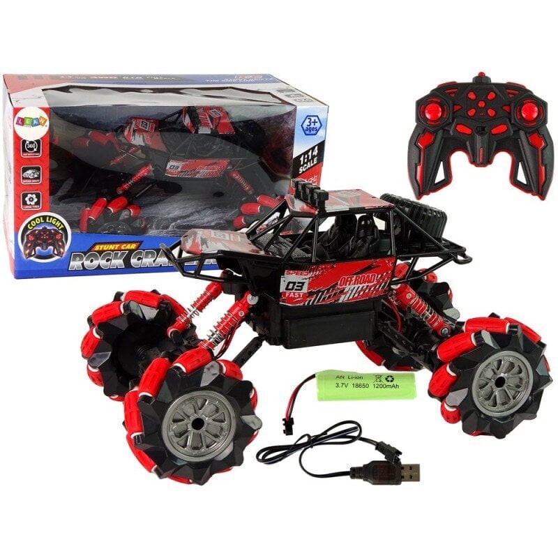 Remote-controlled off-road car R/C 1:14 Red cena un informācija | Rotaļlietas zēniem | 220.lv