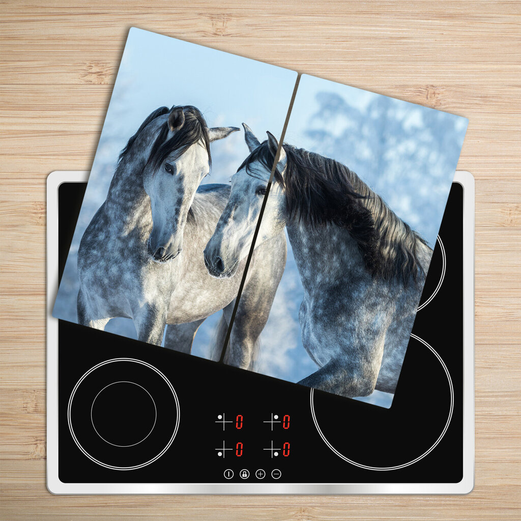 Tulup Griešanas dēlis, Pelēki zirgi ziema, 2x30x52 cm цена и информация | Griešanas dēlīši | 220.lv