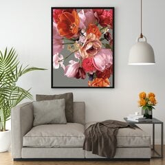 Glezna pēc cipariem Lerāmēta "Rozā tulpes" Oh Art! 40x50 cm cena un informācija | Gleznas pēc numuriem | 220.lv