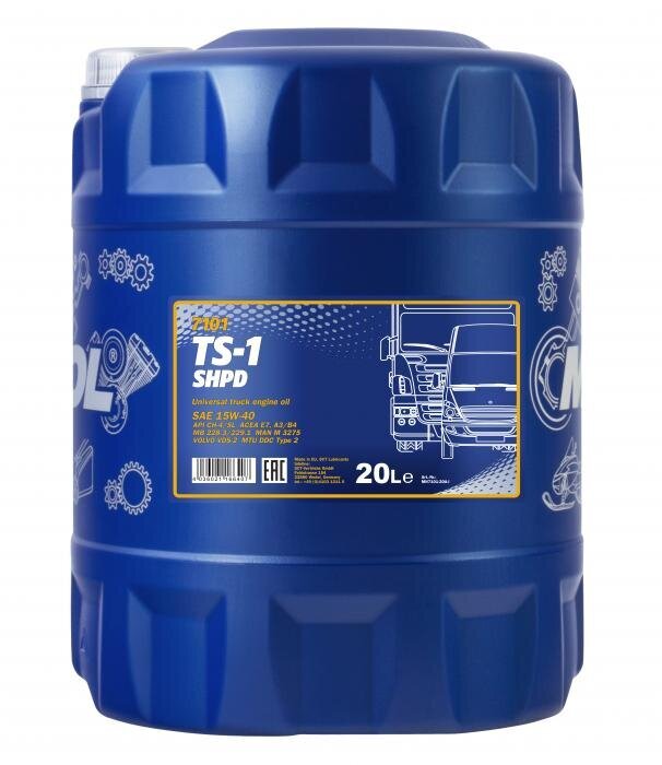 Motoreļļa Mannol 7101 TS-1 SHPD 15W-40, 20 l цена и информация | Motoreļļas | 220.lv