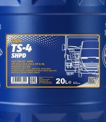 Motoreļļa Mannol 7104 TS-4 SHPD 15W-40, 20 l cena un informācija | Motoreļļas | 220.lv